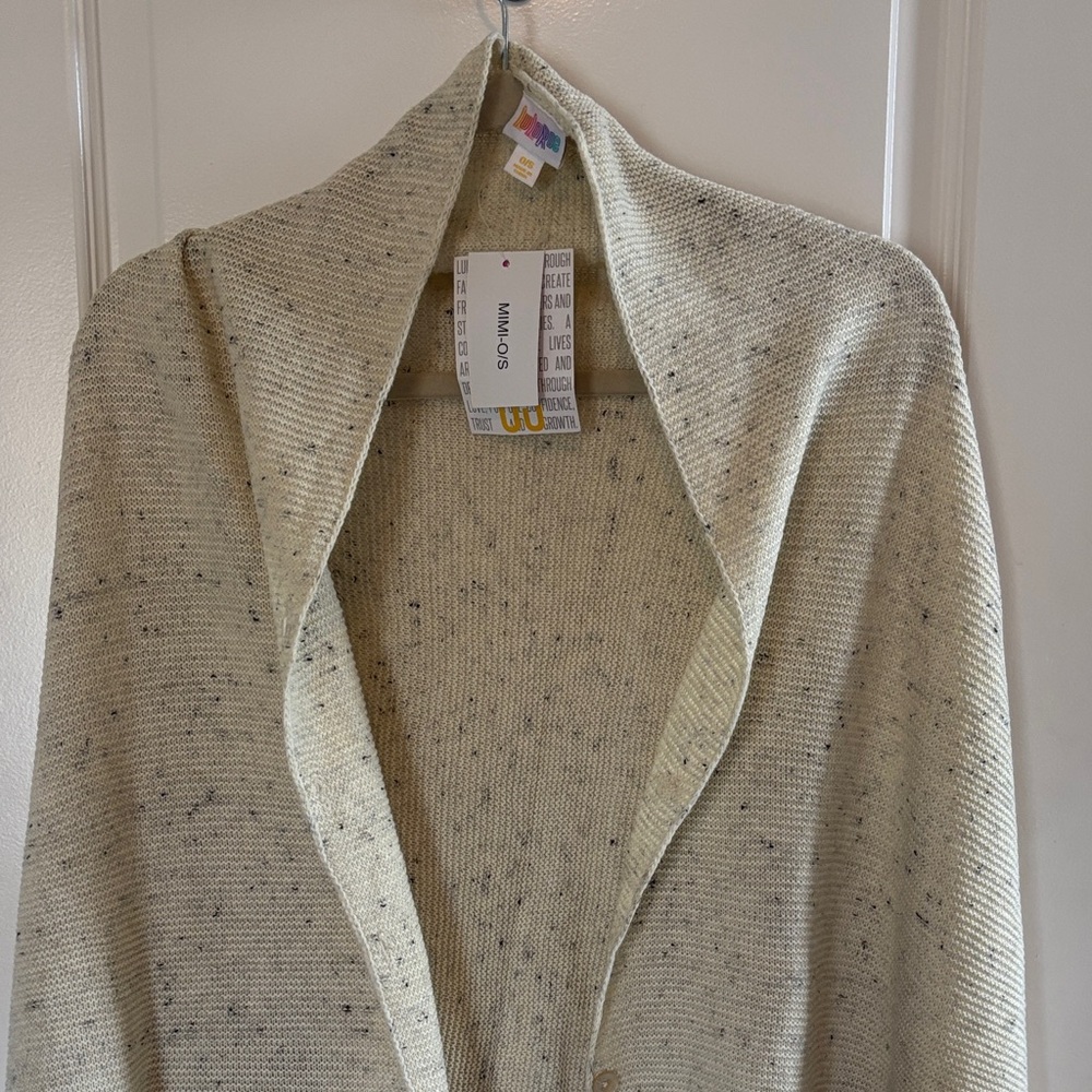 LulaRoe Mimi Speckled Cream shawl